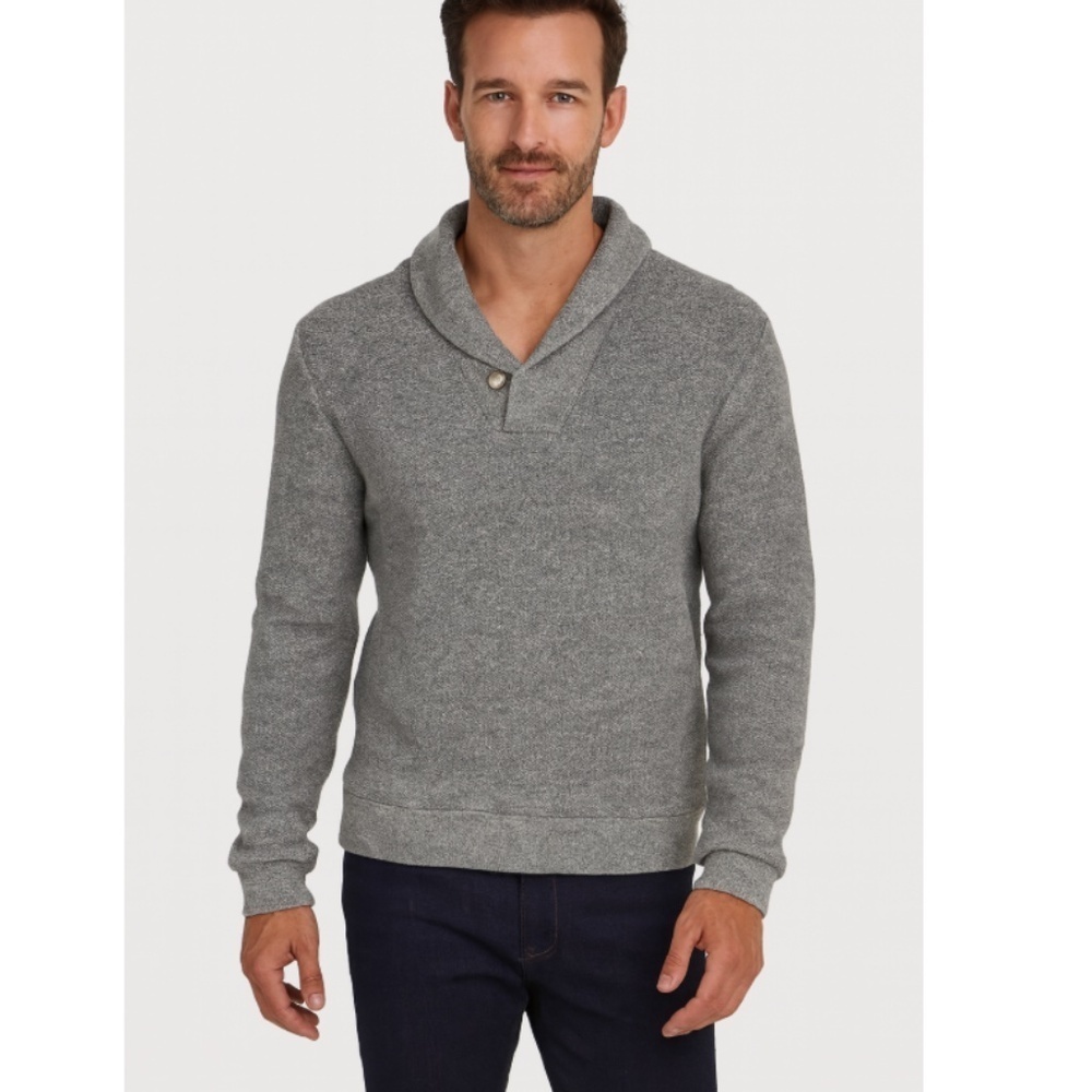 Marine Layer Shawl Button Up Knit Sweater Casual Pullover Gray Size Small